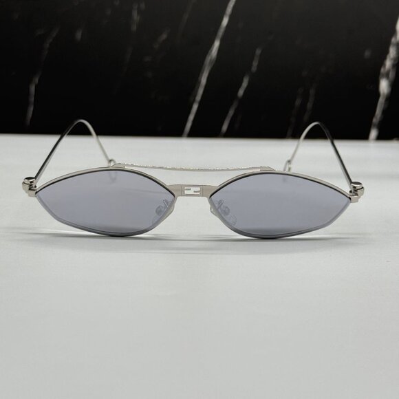 NEW FENDI FE40114U-Y 16C WOMEN SILVER CAT EYE FENDI SUNGLASSES main image 4